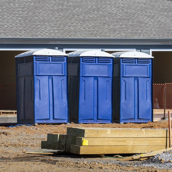 what is the expected delivery and pickup timeframe for the portable restrooms in Rosedale